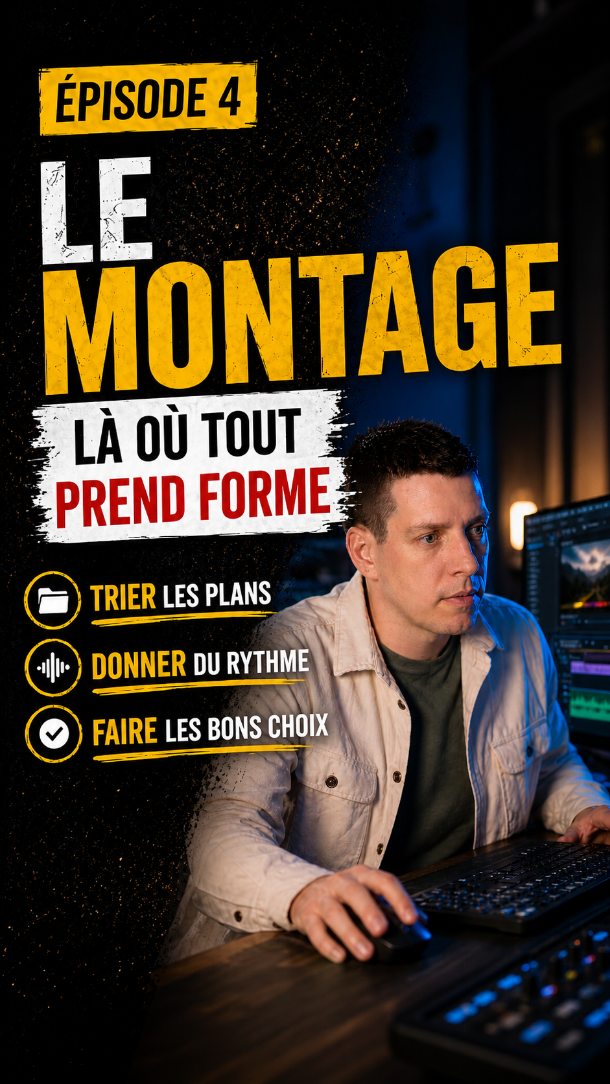 🎬 Épisode 4 — Montage Le tournage est terminé… mais clairement, le travail est…