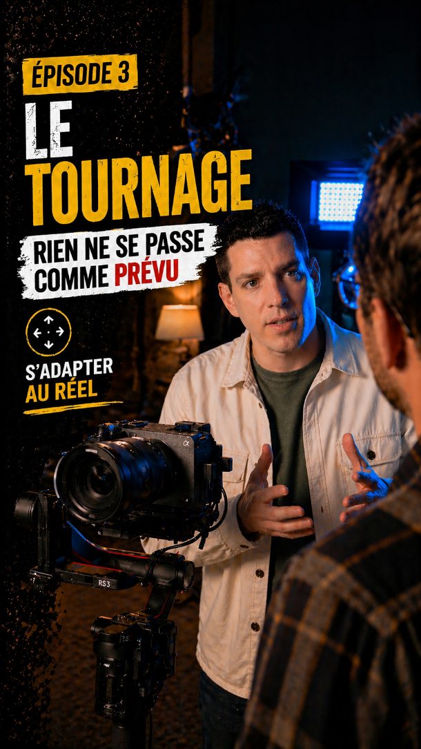 🎬 Épisode 3 — Tournage Le jour du tournage, ma priorité… c’est pas la…